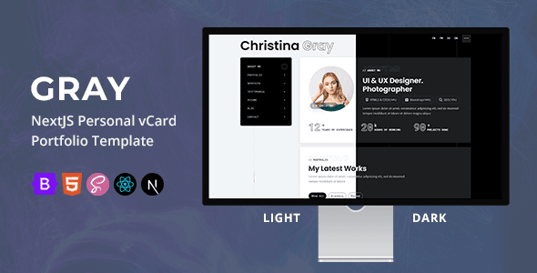 Gray - Personal vCard/Portfolio Template