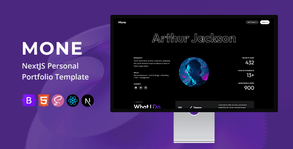 Mone - NextJS Personal Portfolio Template